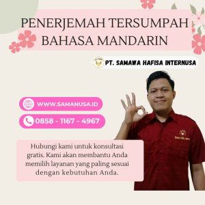PENERJEMAH TERSUMPAH BAHASA MANDARIN